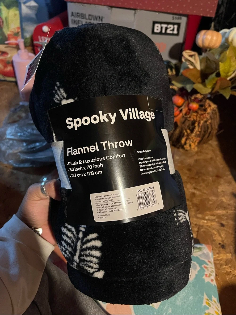 Black Skeletons Blanket